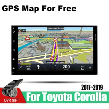Toyota Corolla 2017 2018 2019 için Araba Android Aksesuarları Multimedya Oynatıcı GPS Navigasyon Sistemi Radyo Stereo Video 2din Ses