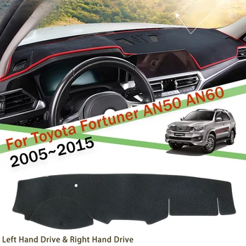 Toyota Fortuner 2005-için AN50 AN60 Hilux SW4 SR5 Kaymaz Mat Dashboard Kapak Pad Güneşlik Dashmat Halı Aksesuarları 2012 2