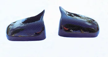 Toyota Vios için karbon fiber dikiz aynası boynuzları şeytan kulak macun kabuk kapak modifikasyon parçaları
