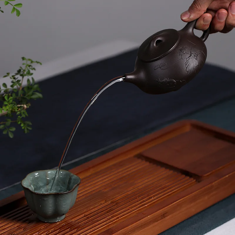 Ustalar tavsiye edilir kıngbox kung fu çay seti elle balık sıkıcı taş kabak pota pota bir çaydanlık üstlenir