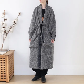 Uzun Maxi Trençkot Kadın Palto 2021 Yeni Sonbahar Kış Artı Boyutu Ceket Rahat Giyim Kadın Gevşek Rüzgarlık Hırka
