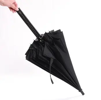 Uzun sap şemsiye erkek ve kadın düz kılıç şemsiye Japon samuray şemsiye 24 kemik hediye şemsiye ho't