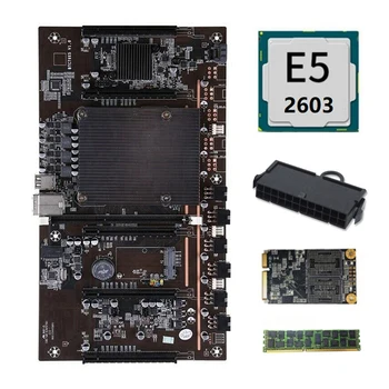 X79 H61 BTC Madenci Anakart ile E5 2603 CPU + RECC 4G DDR3 Ram + 120G SSD + 24 Pins Bağlayıcı Destek 3060 3070 3080 GPU