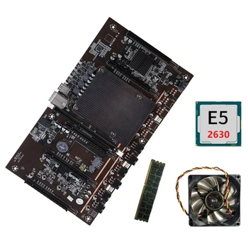 X79 H61 BTC Madenci Anakart ile E5 2630 CPU + RECC 4G DDR3 RAM + Fan 5 PCIE Desteği 3060 3070 3080 Grafik Kartı