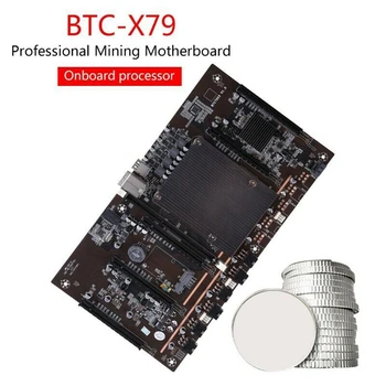 X79 H61 BTC Madencilik Anakart ile E5 2603 V2 CPU RECC 4 GB DDR3 Ram 120G SSD + Fan 5X PCI-E Desteği 3060 3070 3080 GPU