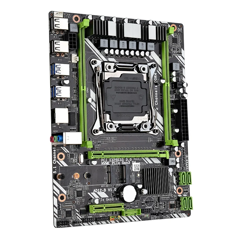 X99-D4 Anakart ile İşlemci CPU Aksesuarları Kiti DDR4 4 RAM Yuvaları