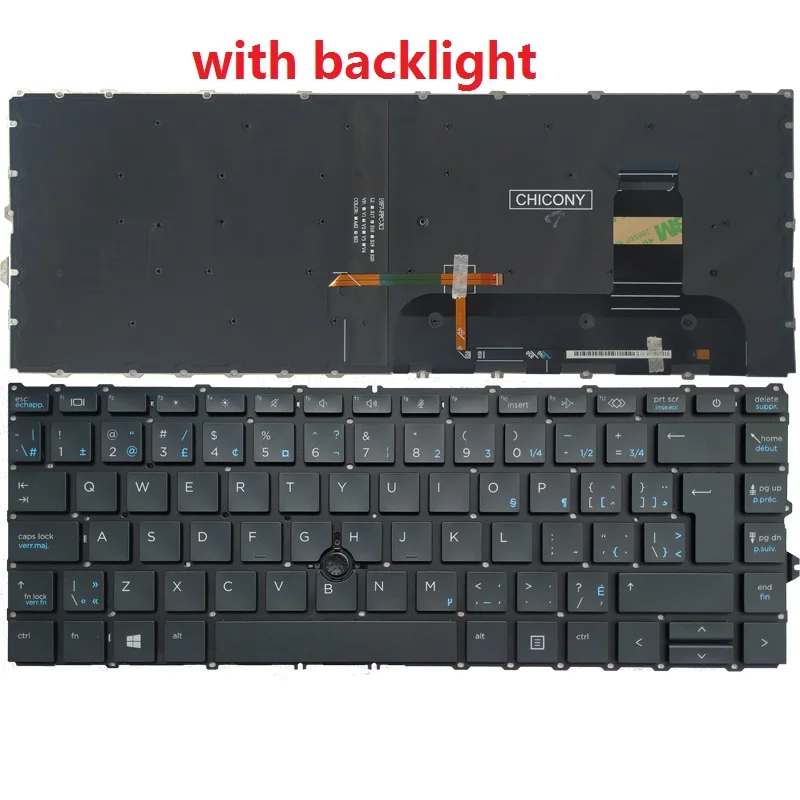 Yeni HP 840 G7 745 G7 Kanadalı Fransız CF/İtalyan BT/Latin LA / İskandinav NE laptop klavye İle işaret sopa hiçbir arka ışık