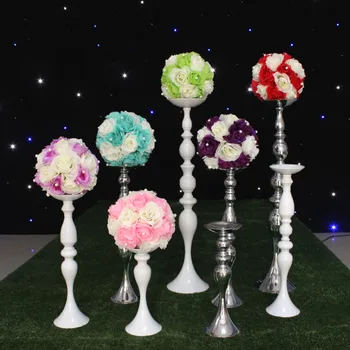 Yeni Metal Şamdanlar Çiçek Vazolar Mumluklar Düğün Masa Centerpieces Şamdan Ayağı Standları Parti Dekor Yol Kurşun