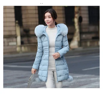 YENİ Faux Kürk Parkas Kadınlar 2021 Yeni Kış Aşağı pamuklu ceket Kadın Kalın Kar Giyim Kış Ceket kadın giysisi Kadın Ceketler