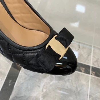 Yüksek Topuk 7 CM Moda Tasarımcısı Pompaları Hakiki Deri Koyun Derisi Ayakkabı Kadınlar Için 2021 Kelebek-kont Yumuşak Rahat Stiletto