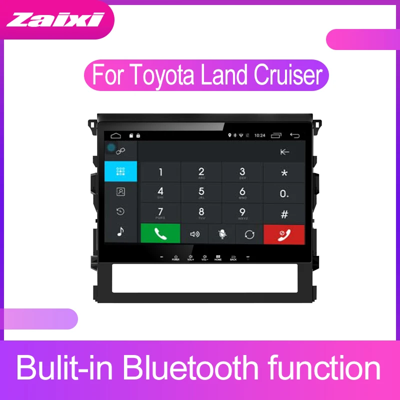 ZaiXi Toyota Land Cruiser Için 2016~2019 Android Araba GPS Multimedya oynatıcı 2 Din WİFİ GPS Navigasyon Autoradio Radyo Haritalar BT FM 0