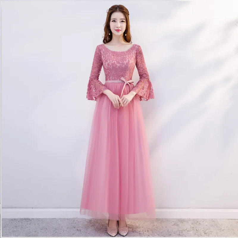 Zarif 5 Stilleri Pembe gelinlik modelleri 2019 Moda Sevgiliye Boyun Düğün Parti Elbise ıle Sashes Robe Demoiselle D ' Honneur