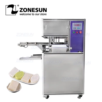 ZONESUN ZS-PK980 Otomatik Paketleme Makinesi Yuvarlak Kare El Yapımı Hotal Sabun PE Streç Film Sarma Makinesi