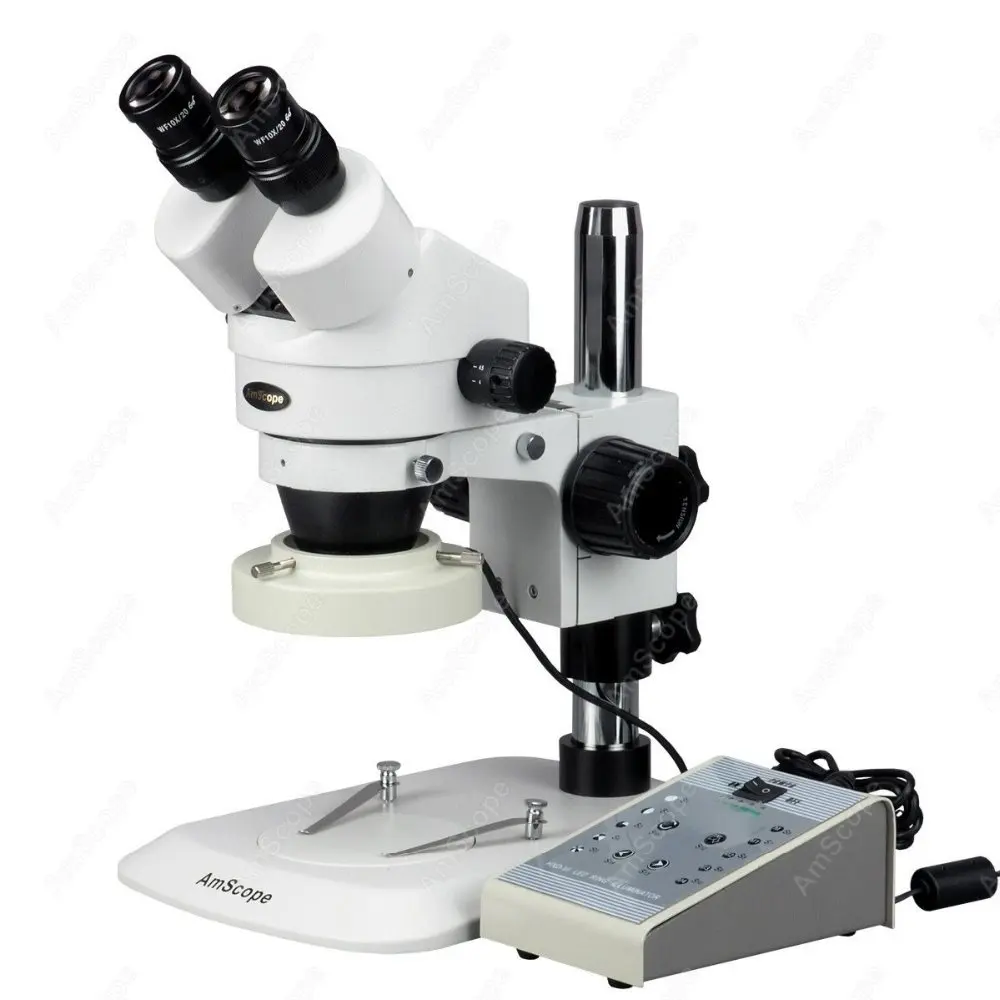Zoom Stereo Mikroskop - AmScope Malzemeleri 3.5 X-90X Süper Widefield Zoom Stereo Mikroskop ile 8-Zone 80 - LED halka ışık