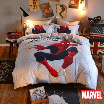 Çocuk Nevresim takımı için Set Disney Spiderman Yatak takımı Yastık kılıfı Set İkiz Tam Kraliçe Kral Boy Ev Dekorasyon Yastık kılıfı