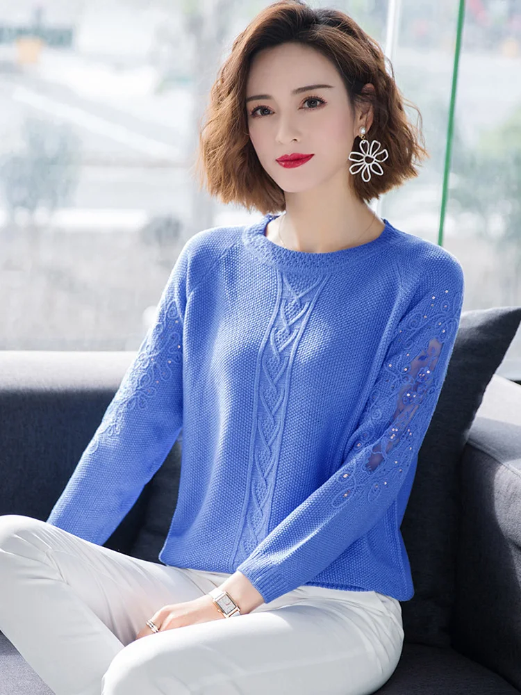 Örme Ceket KADIN Kazak Bahar Giyim 2020 Yeni Stil KADIN Elbise Bahar Dantel Batı Tarzı Taban Gömlek
