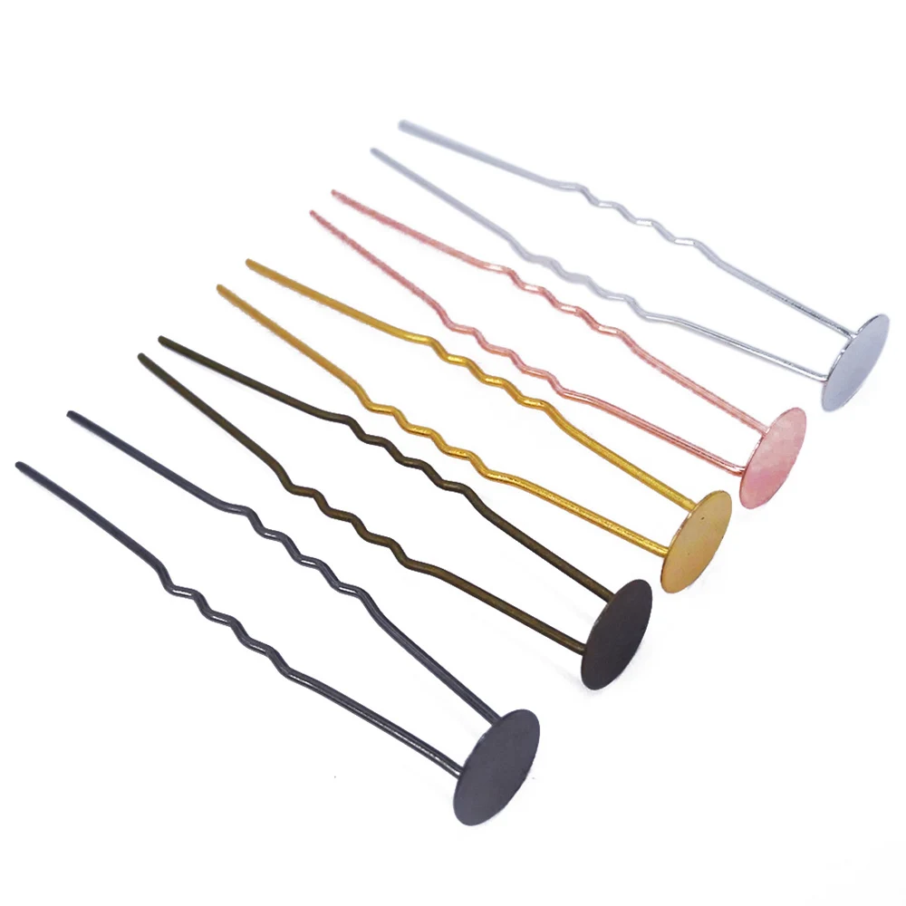 Ücretsiz Kargo 300 adet Saç Sopa Tokalar ile 10mm Düz Tutkal Pedi Saç Combs Bulgular Takı Yapımı için HCF04