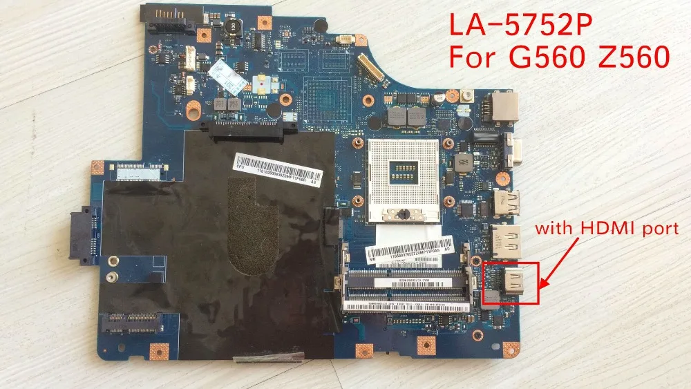 Ücretsiz Kargo Lenovo Z560 G560 NIWE2 LA-5752P anakart (HDMI Bağlantı Noktası ile ) 1